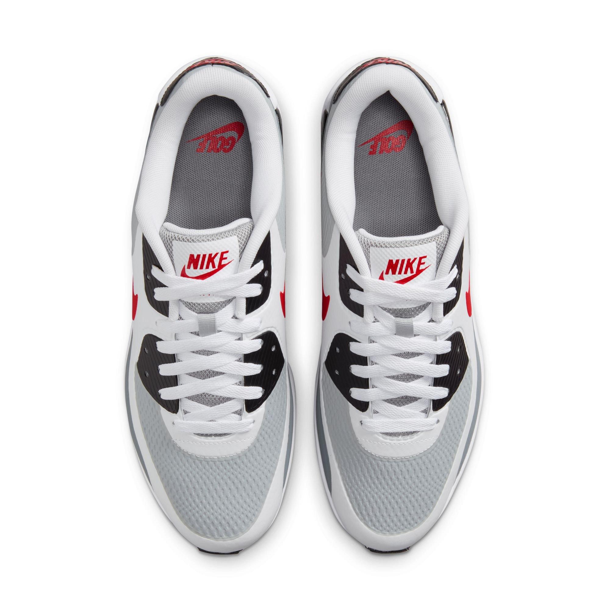 Prior Generation - Air Max 90 Spikeless Golf Shoe - White/Grey/Red